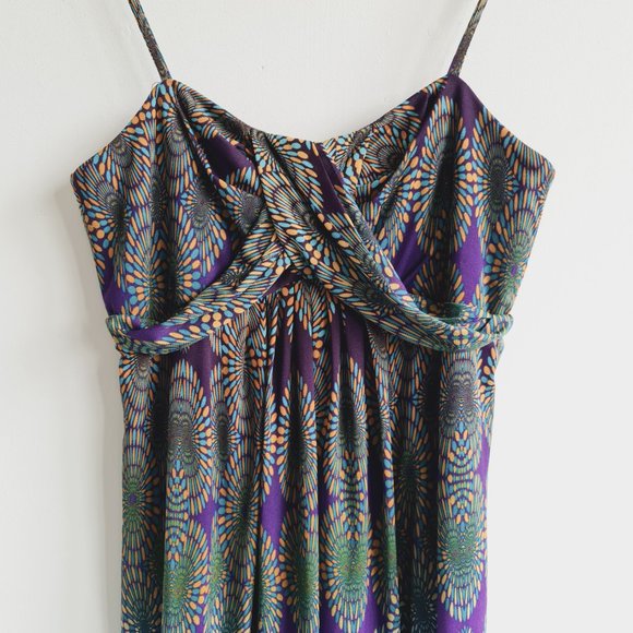 Wallis Multicolour Pattern Strappy Sleeveless Dress UK 14 - Picture 2 of 7